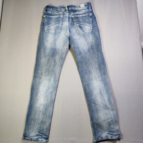 Rock & Republic jeans straight men's size 34X34 acid washed blue - Picture 3 of 15